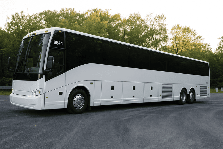 exterior of Antioch Coach Bus Service coach bus