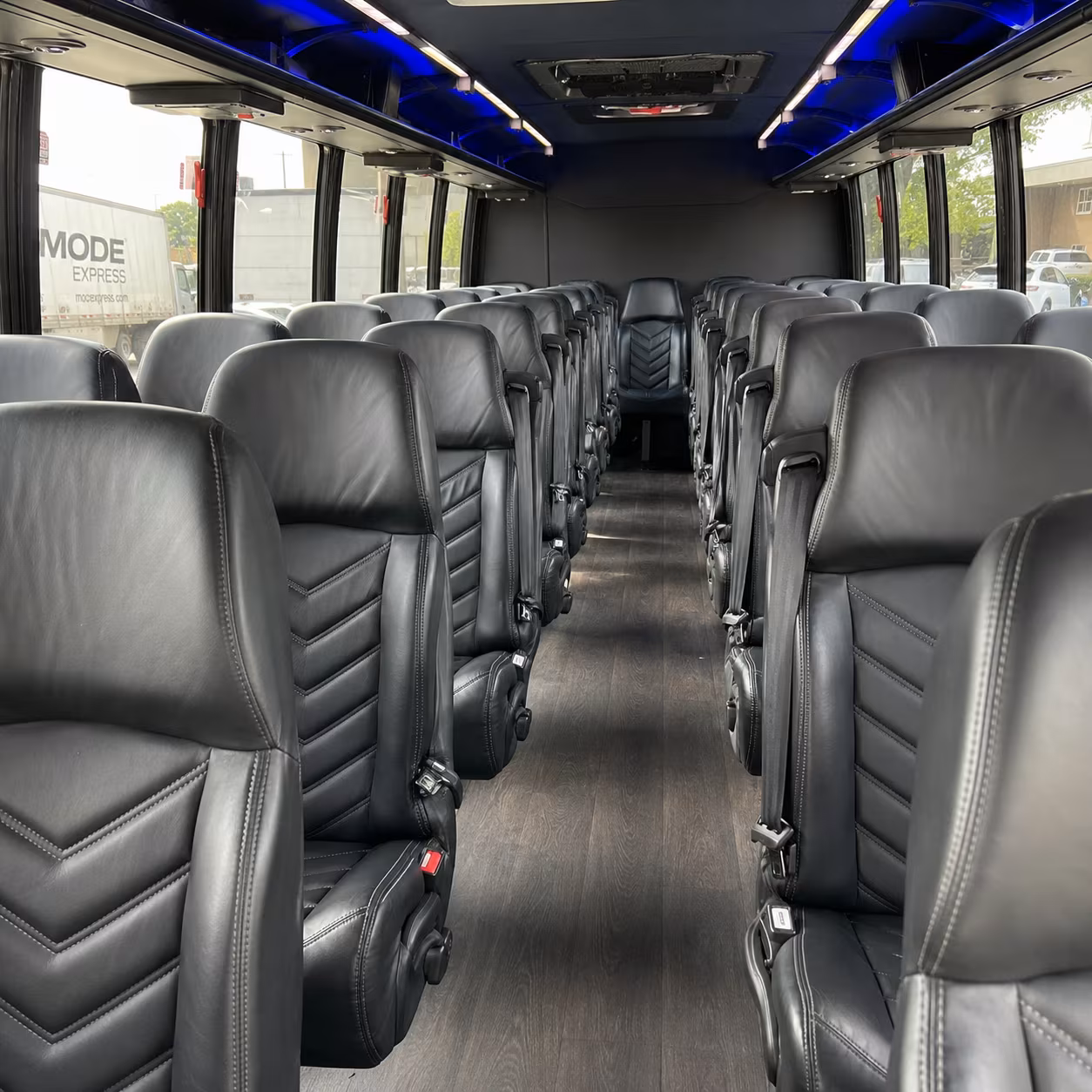 antioch 25 passenger minibus interior